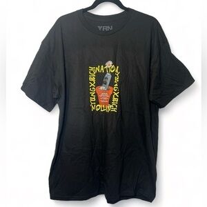 Yung Rich Nation‎ YRN Men Size XL Black Money Plant Pot Instruction T Shirt NWOT